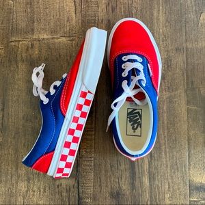 *SOLD* NWOT VANS authentic red and blue checker sneakers limited edition